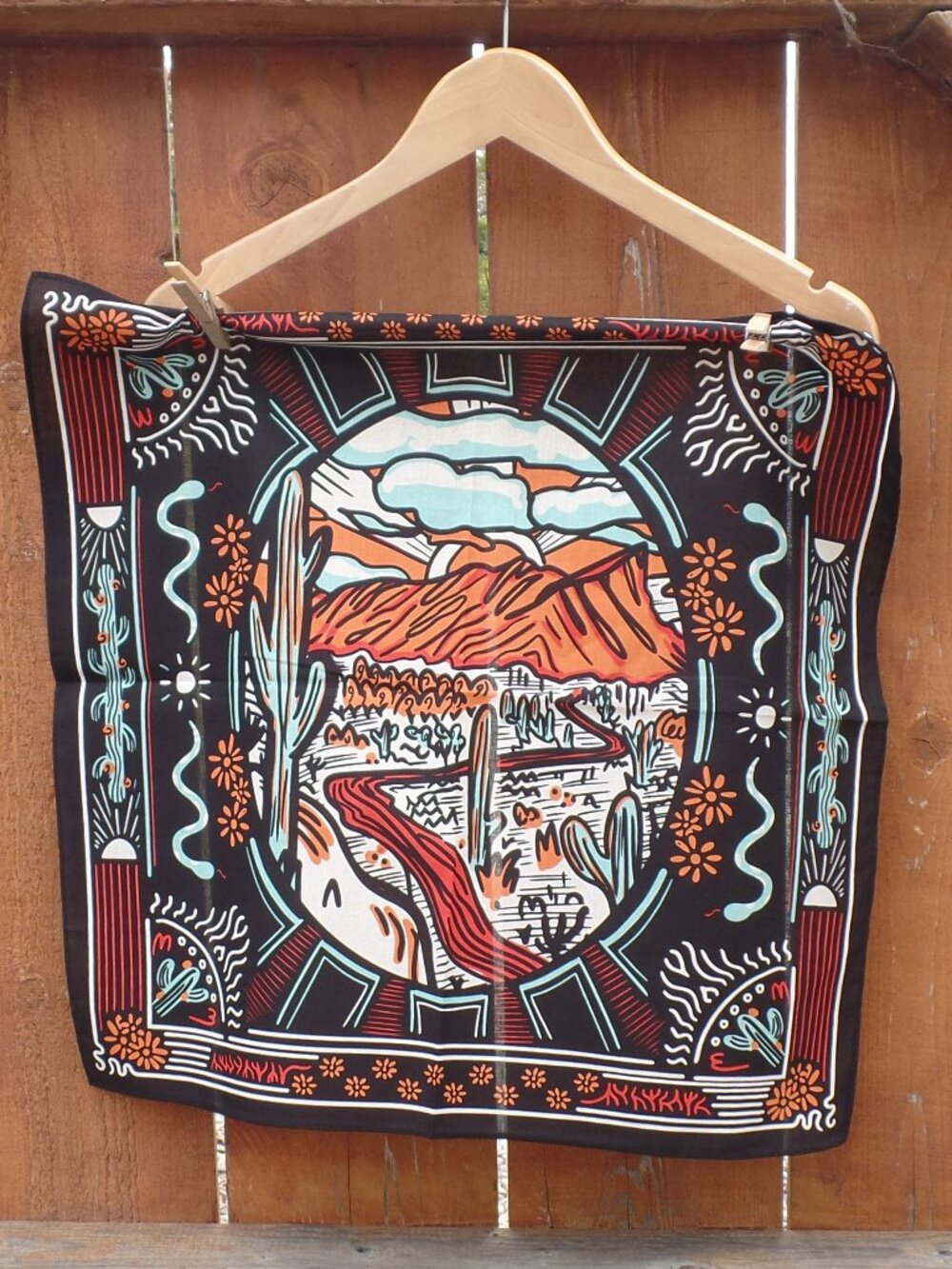 Western Cowboy CACTUS Scarf NEW